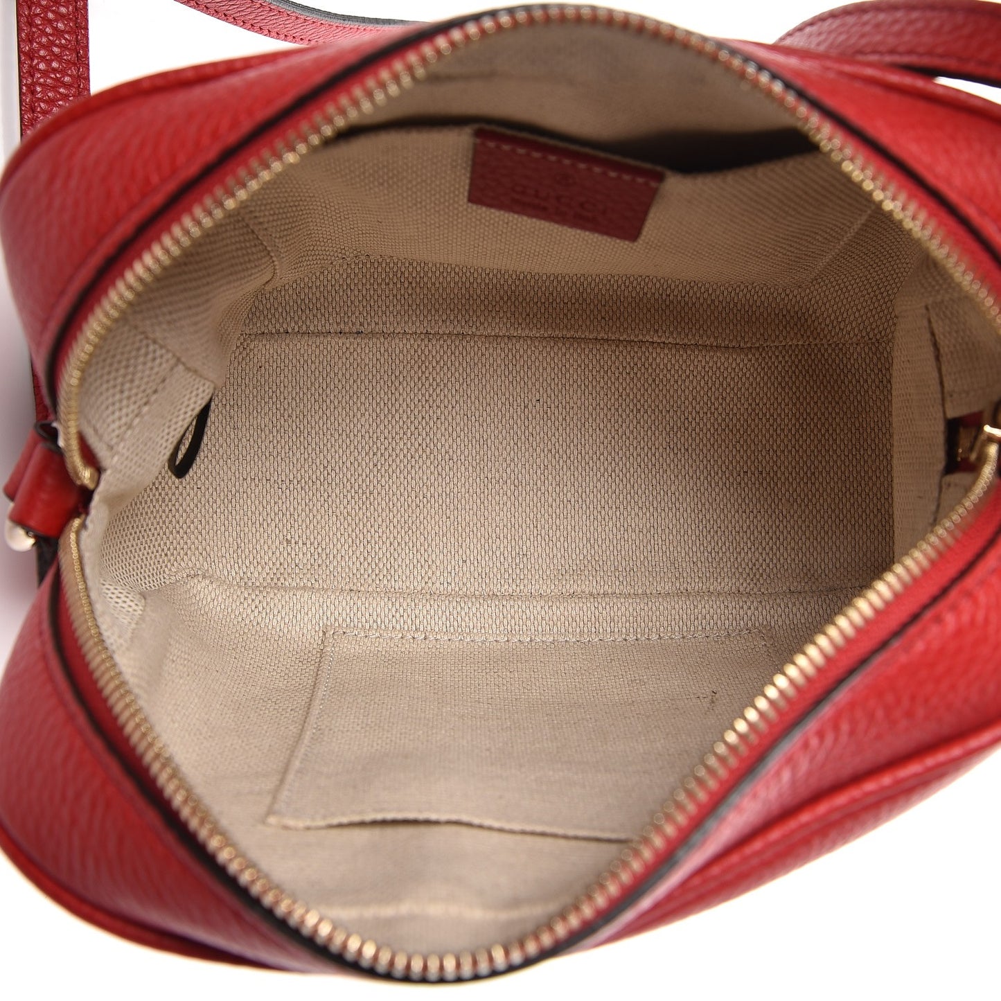 Pebbled Calfskin Small Soho Disco Bag Tabasco Red