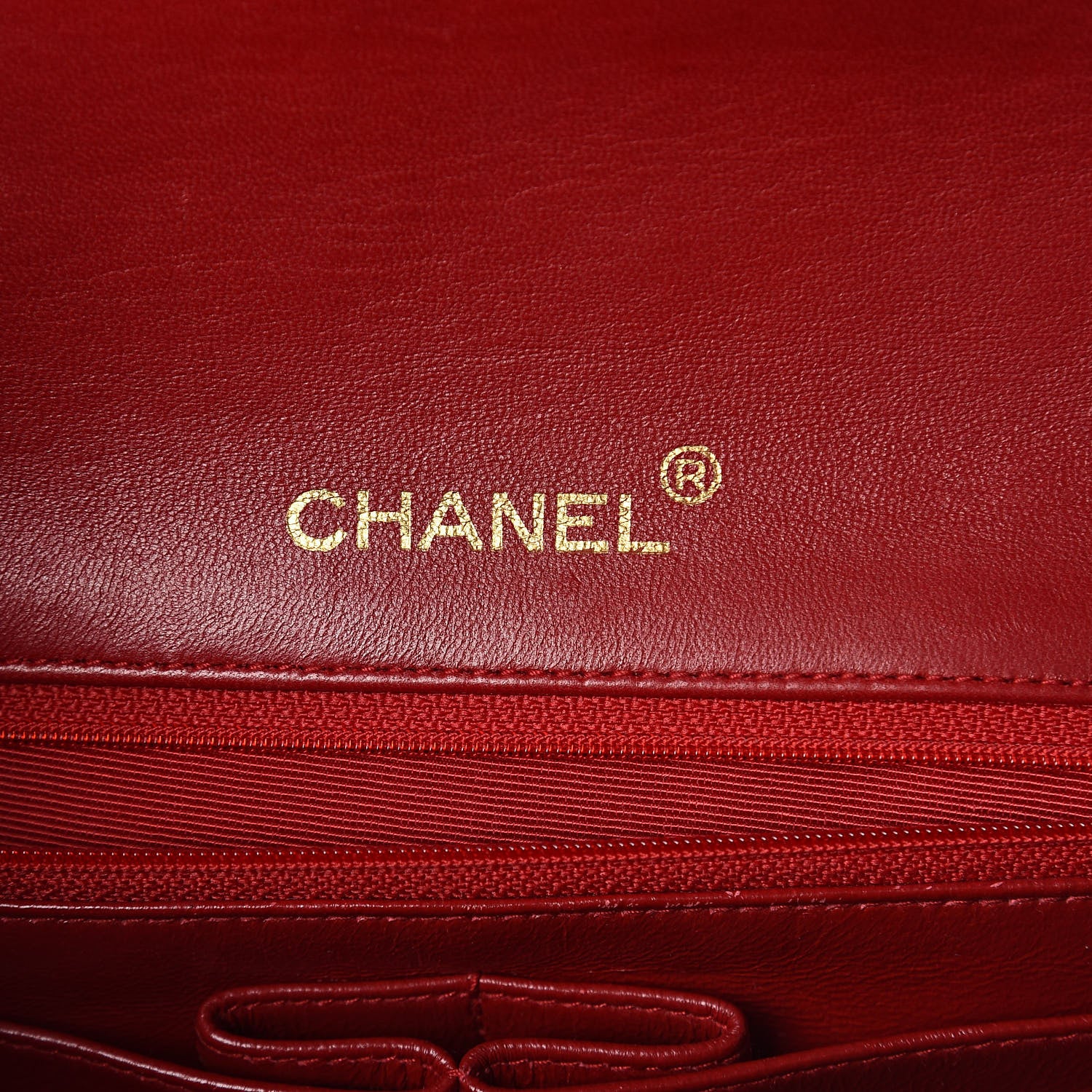 Chanel Lambskin Quilted Small Single Flap Red 6 of 12