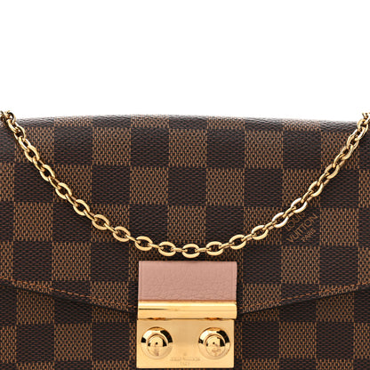 Louis Vuitton Damier Ebene Croisette Chain Wallet Magnolia 7 of 11