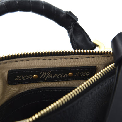 Chloe Shiny Small Grain Calfskin Mini Marcie Multi Fringe Satchel Black 7 of 10