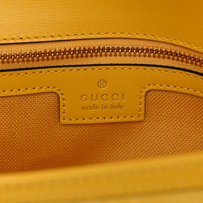 Gucci GG Monogram Textured Dollar Calfskin Small Luce Shoulder Bag Yellow 6 of 11