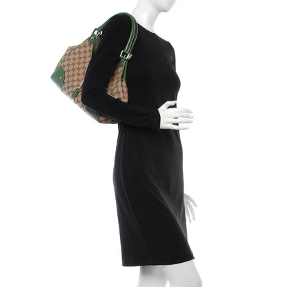 Gucci Monogram Calfskin Large Bardot Tote Green 2 of 14