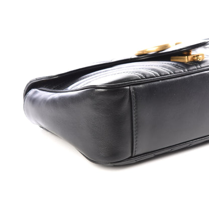 Gucci Calfskin Matelasse Small GG Marmont Shoulder Bag Black 5 of 8