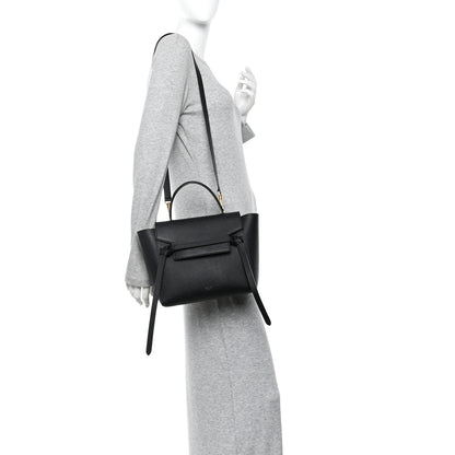 Celine Grained Calfskin Micro Belt Bag Black 2 of 11