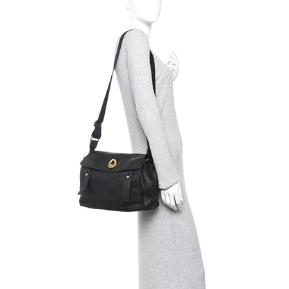 Saint Laurent Calfskin Muse Two Messenger Black 2 of 10