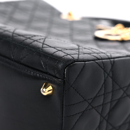 Christian Dior Lambskin Cannage Large Lady Dior Black 9 of 17