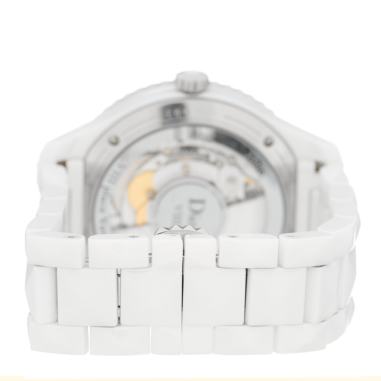 Stainless Steel Ceramic Diamond Pave Bezel Mother of Pearl 38mm Dior VIII Automatic Watch White