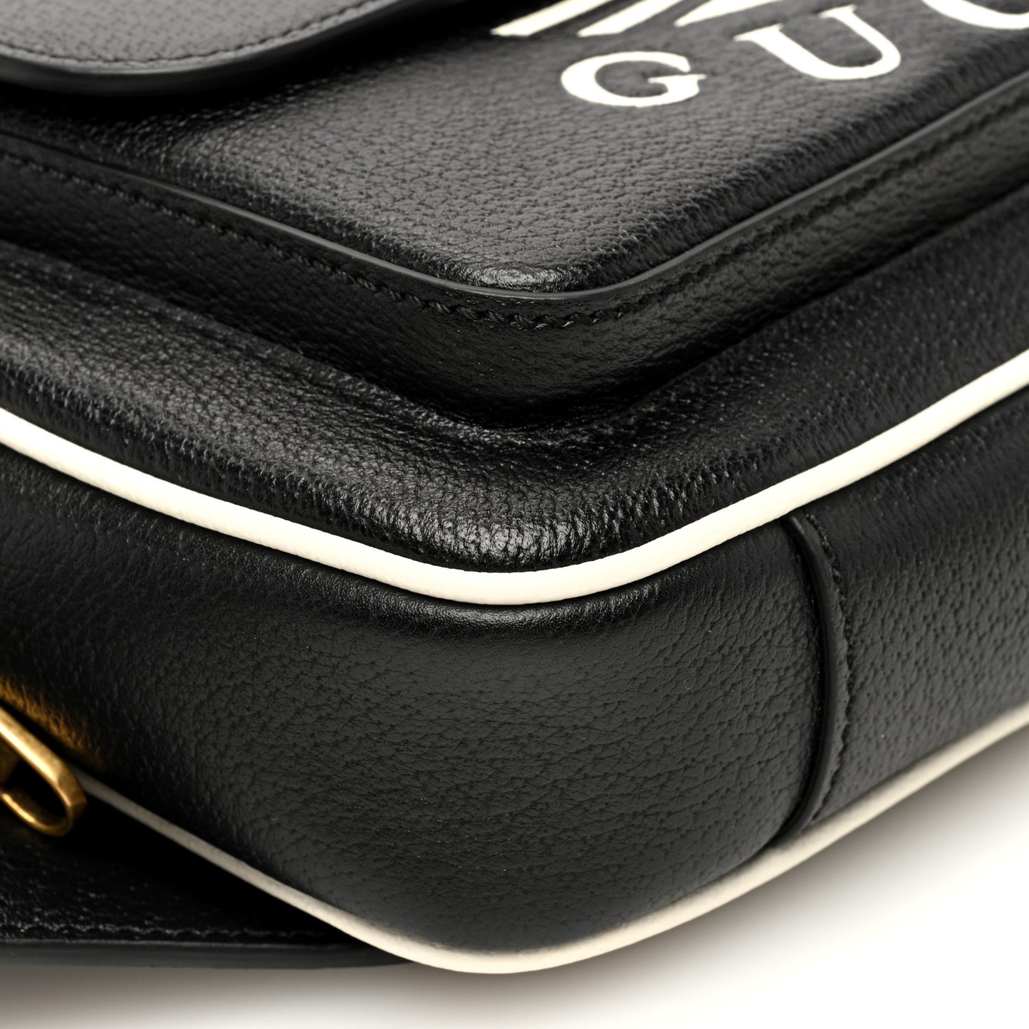 X ADIDAS Textured Dollar Calfskin Belt Bag Black