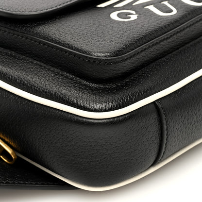 Gucci X ADIDAS Textured Dollar Calfskin Belt Bag Black 8 of 9
