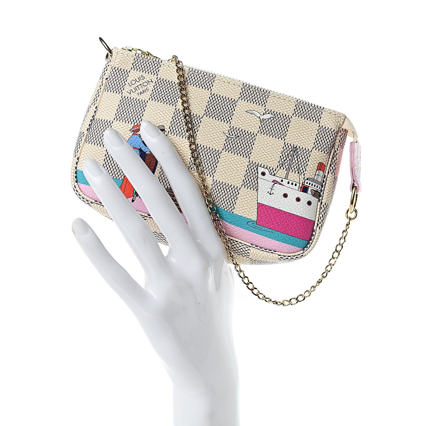 Damier Azur 2016 Christmas Animation Mini Pochette Accessories