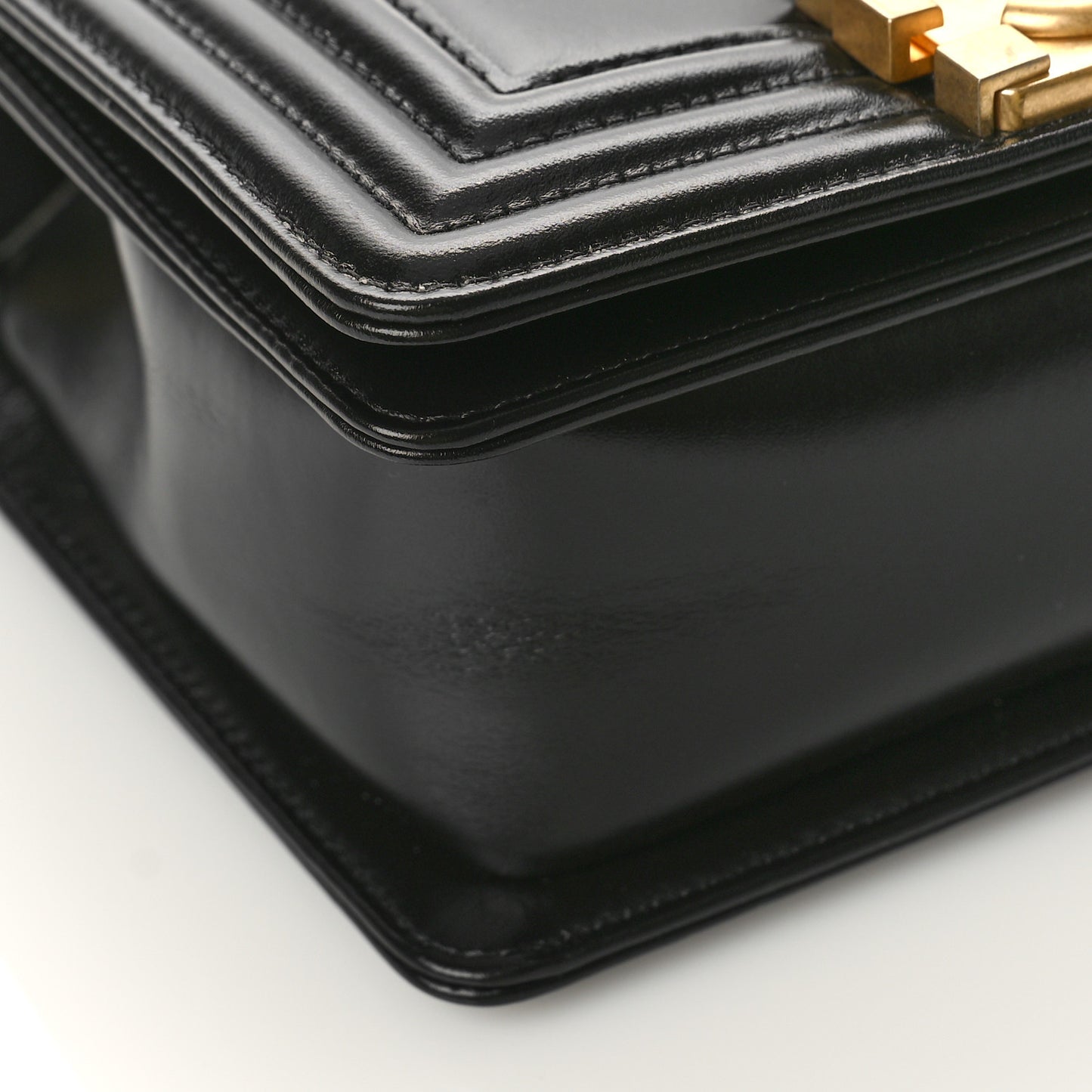 Calfskin Mini Boy Flap Black