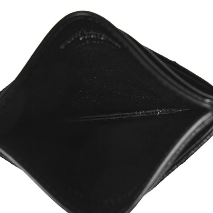 Saint Laurent Grain De Poudre Matelasse Chevron Monogram Credit Card Case Black 5 of 7