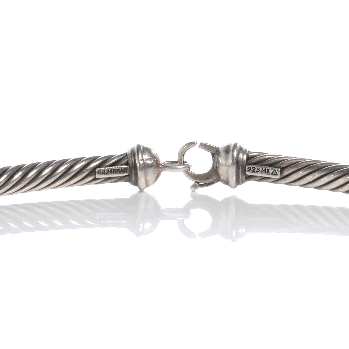 Sterling Silver 14k Cable Necklace