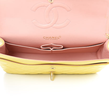 Chanel Lambskin Quilted Medium Double Flap Yellow 5 of 24