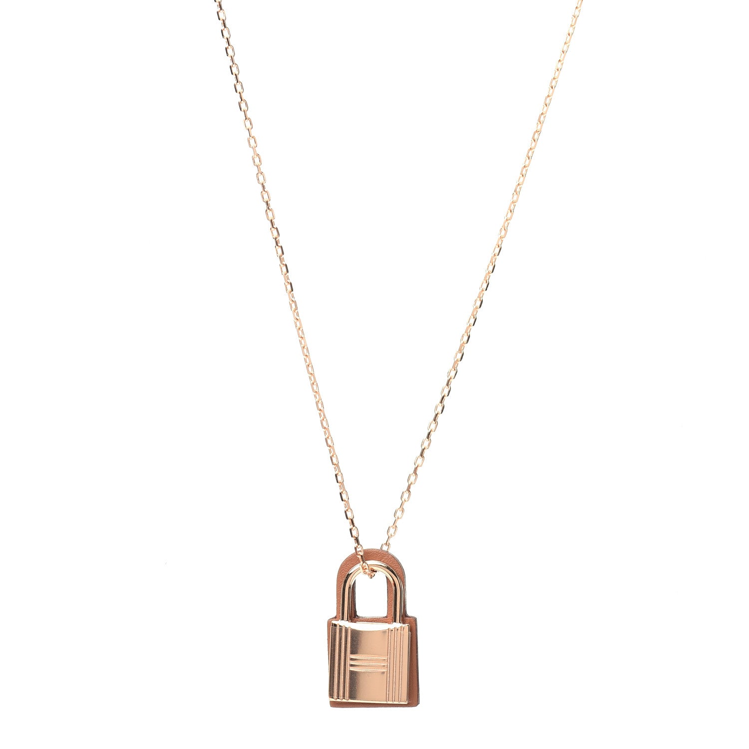 Hermes Swift Small O'Kelly Pendant Necklace Gold 1 of 7