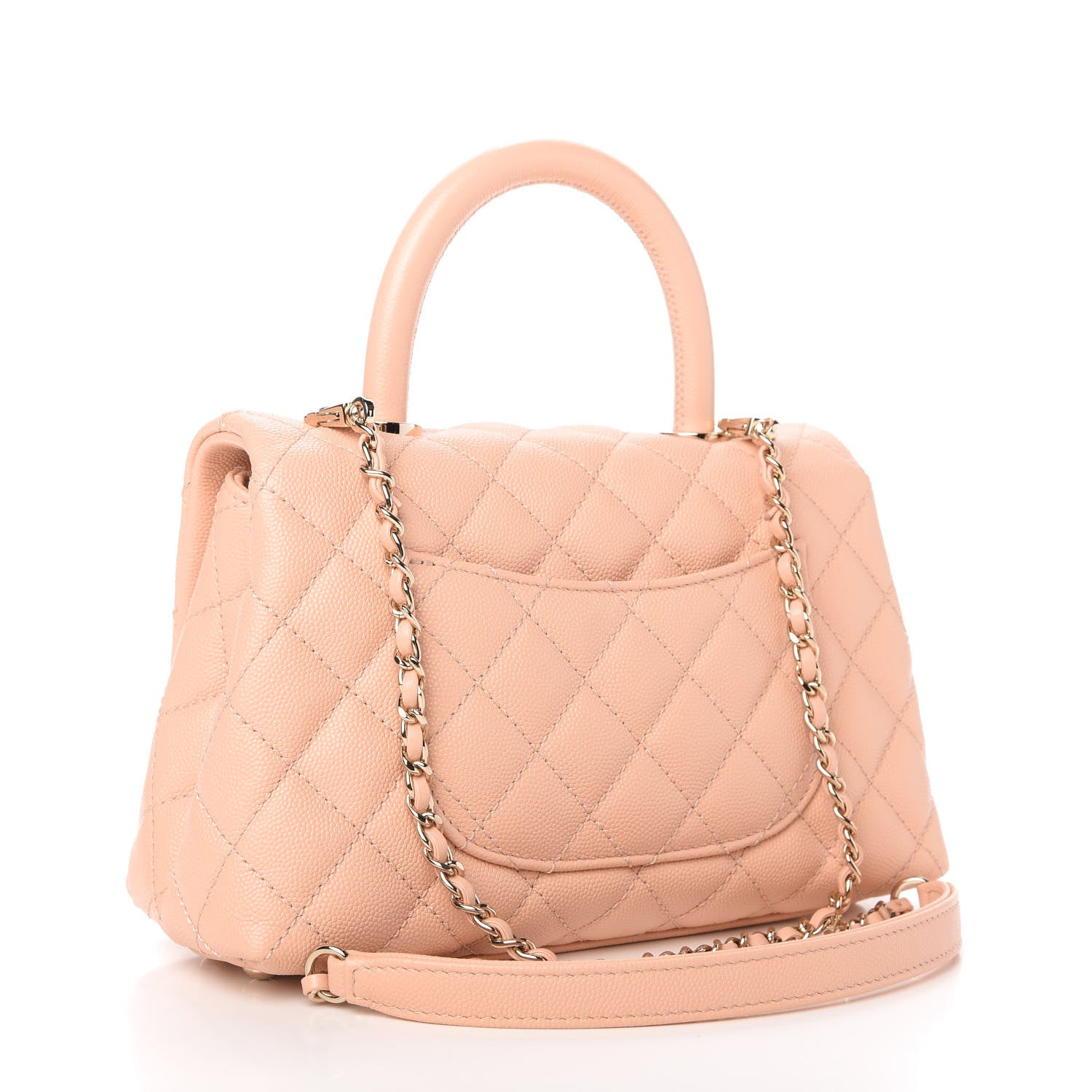 Chanel Caviar Quilted Mini Coco Handle Flap Light Pink 3 of 10