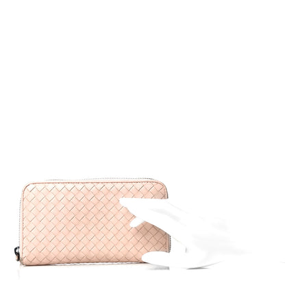 Bottega Veneta Nappa Intrecciato Zip Around Wallet Petale 2 of 23