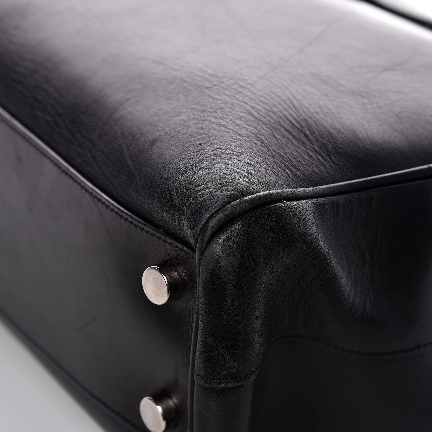 Calfskin Classic Monogram Shopping Bag Black