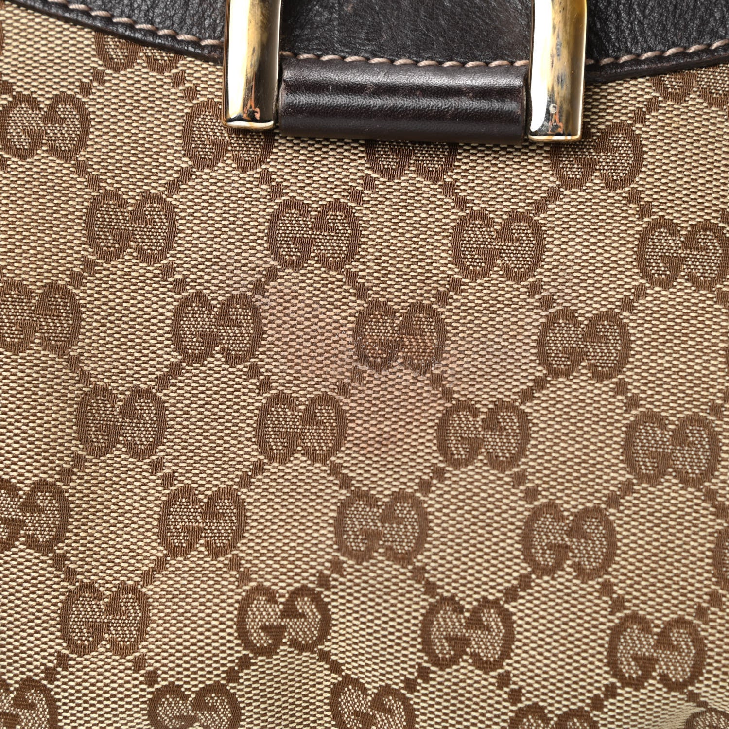 Gucci Monogram Large D Gold Hobo Dark Brown 17 of 21