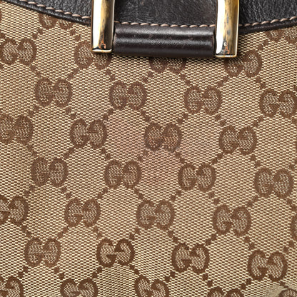 Gucci Monogram Large D Gold Hobo Dark Brown 17 of 21