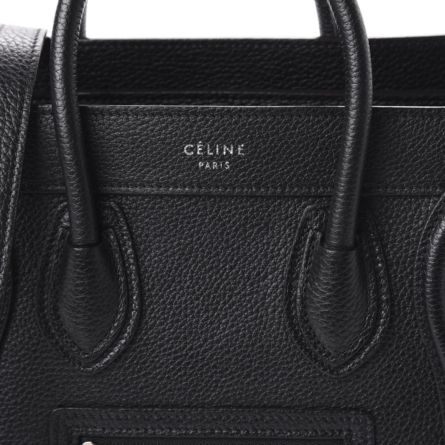 Drummed Calfskin Nano Luggage Black