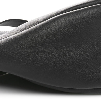 The Row Smooth Calfskin Small Slouchy Banana Bag Black 9 of 10