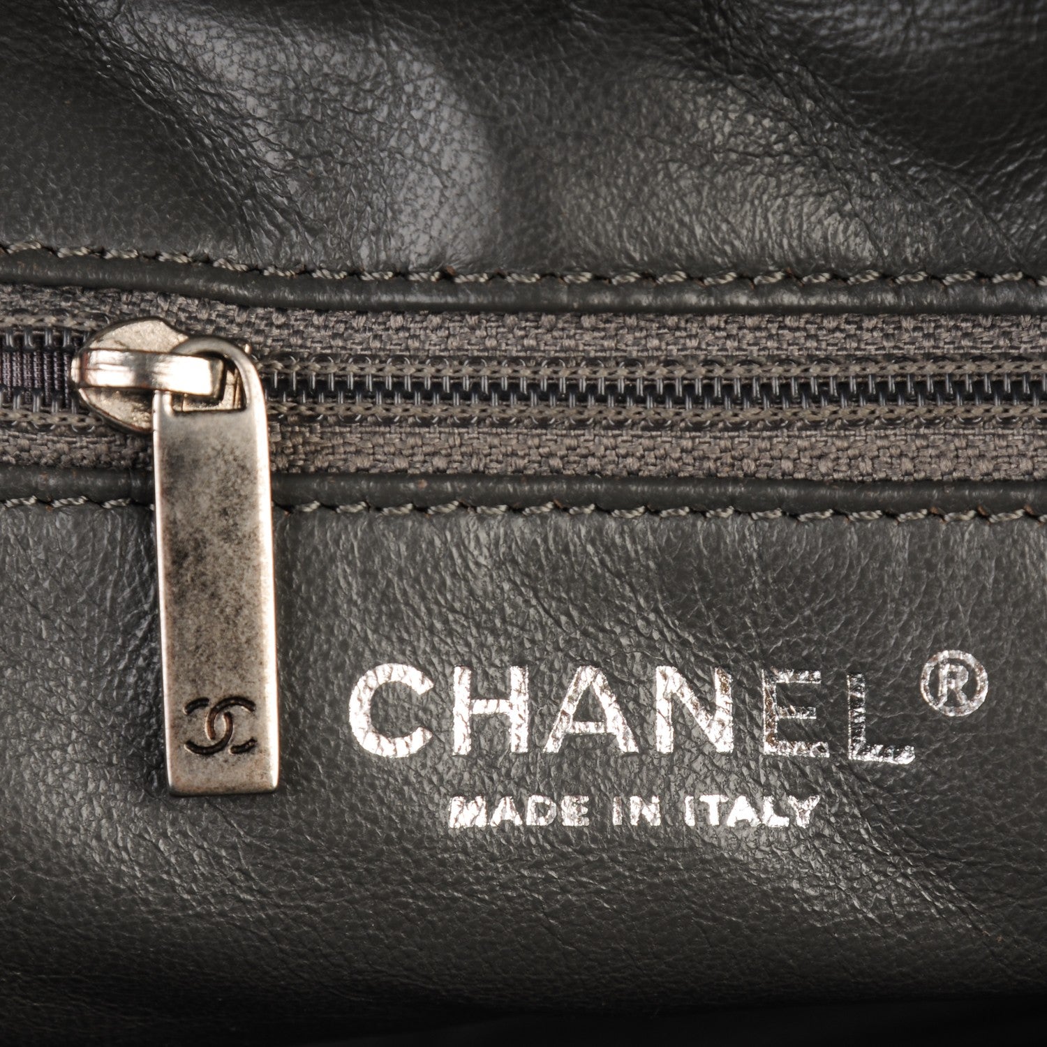 Chanel Aged Calfskin Quilted Large Reissue Camera Case Grey 7 of 7