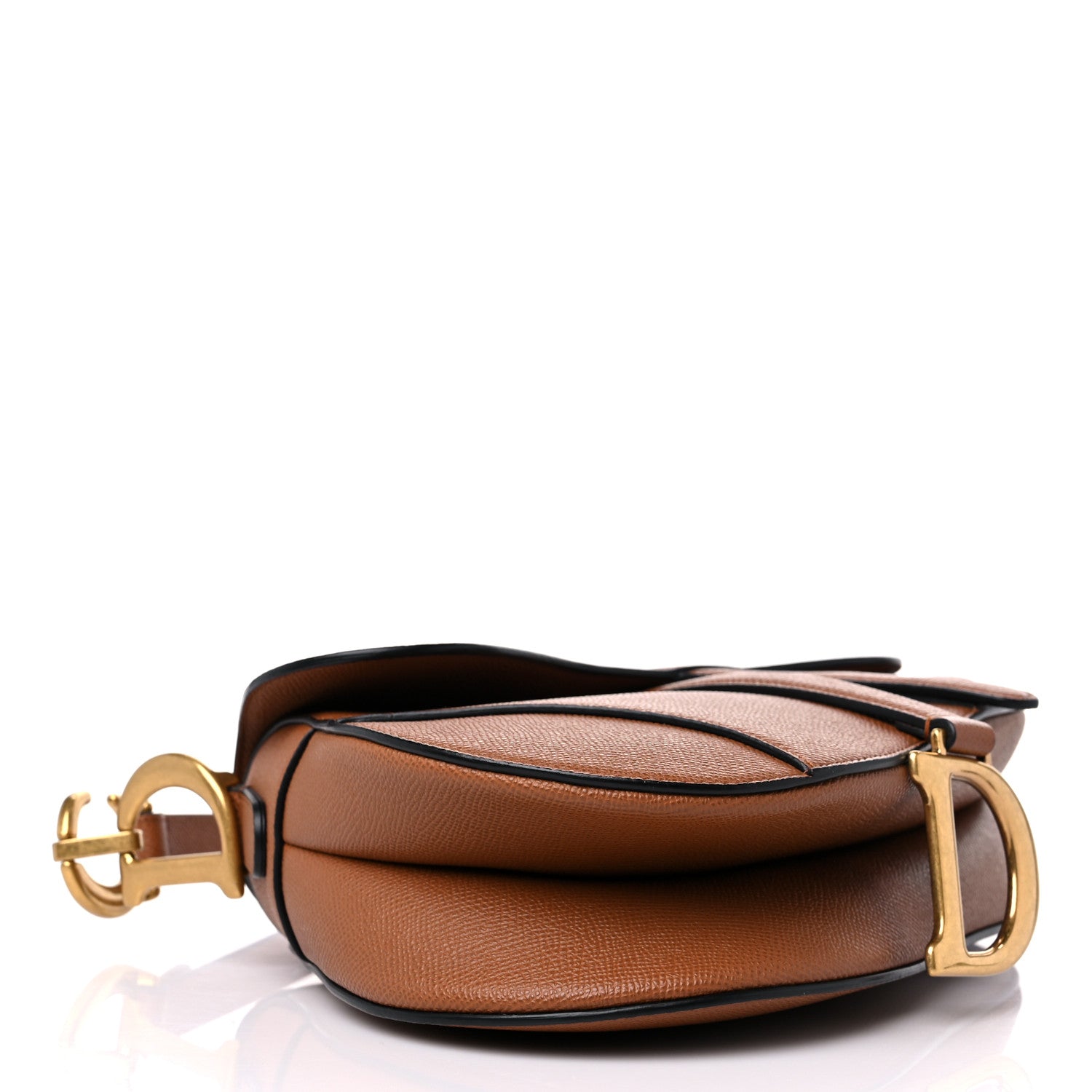 Christian Dior Grained Calfskin Saddle Bag Camello 4 of 9