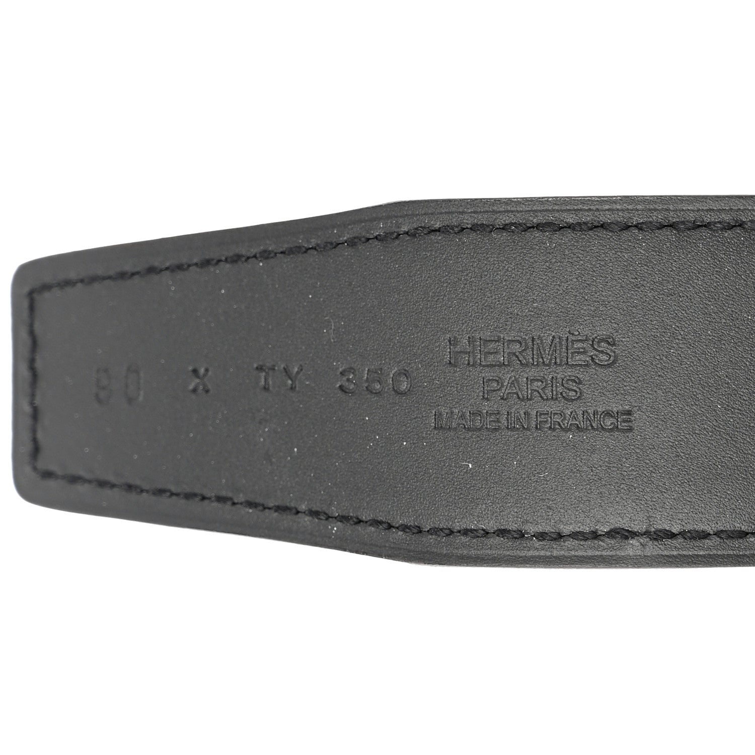 Hermes Box Swift 32mm Enamel Quizz H Belt 90 Black Gold 3 of 5