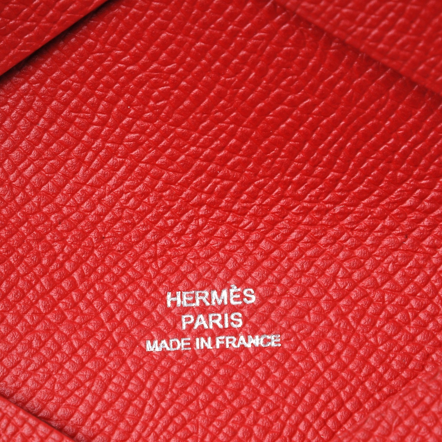 Hermes Epsom Calvi Card Case Rouge Casaque 6 of 9