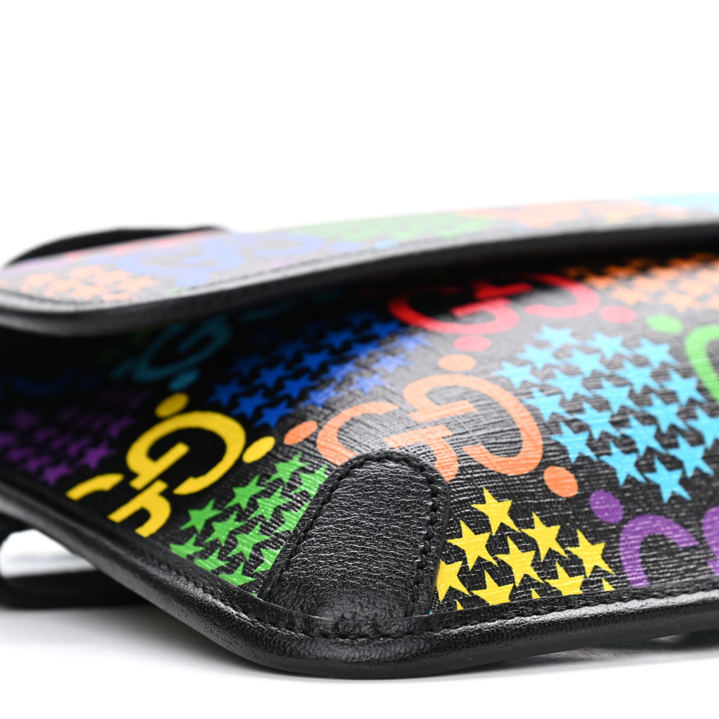 GG Supreme Monogram Psychedelic Slim Belt Bag Black