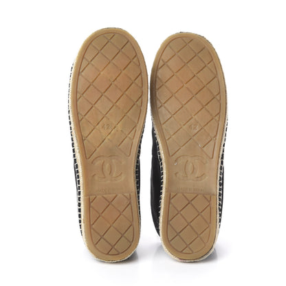 Chanel Velvet Logo Espadrilles 42 Black 7 of 7