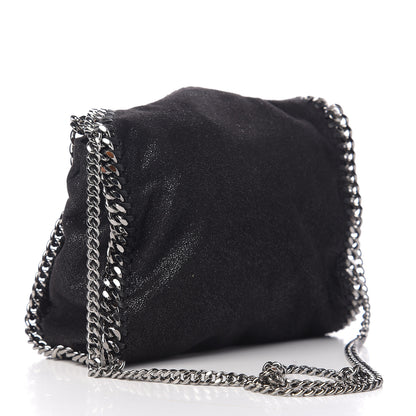 Stella McCartney Shaggy Deer Mini Falabella Fold Over Tote Black 2 of 8
