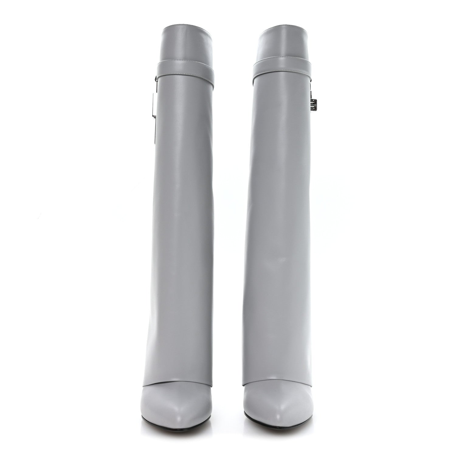 Givenchy Calfskin Shark Lock Pant Boots 41 Light Grey 3 of 7