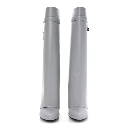 Givenchy Calfskin Shark Lock Pant Boots 41 Light Grey 3 of 7