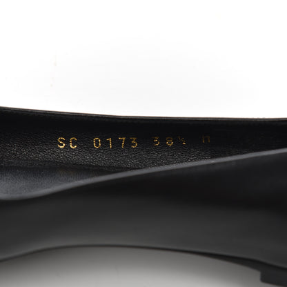 Louis Vuitton Calfskin Buckle Ballerina Flats 38.5 Black 8 of 15