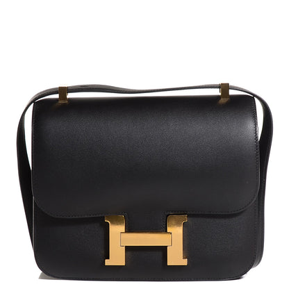 Hermes Veau Sombrero Constance 24 Black 1 of 15