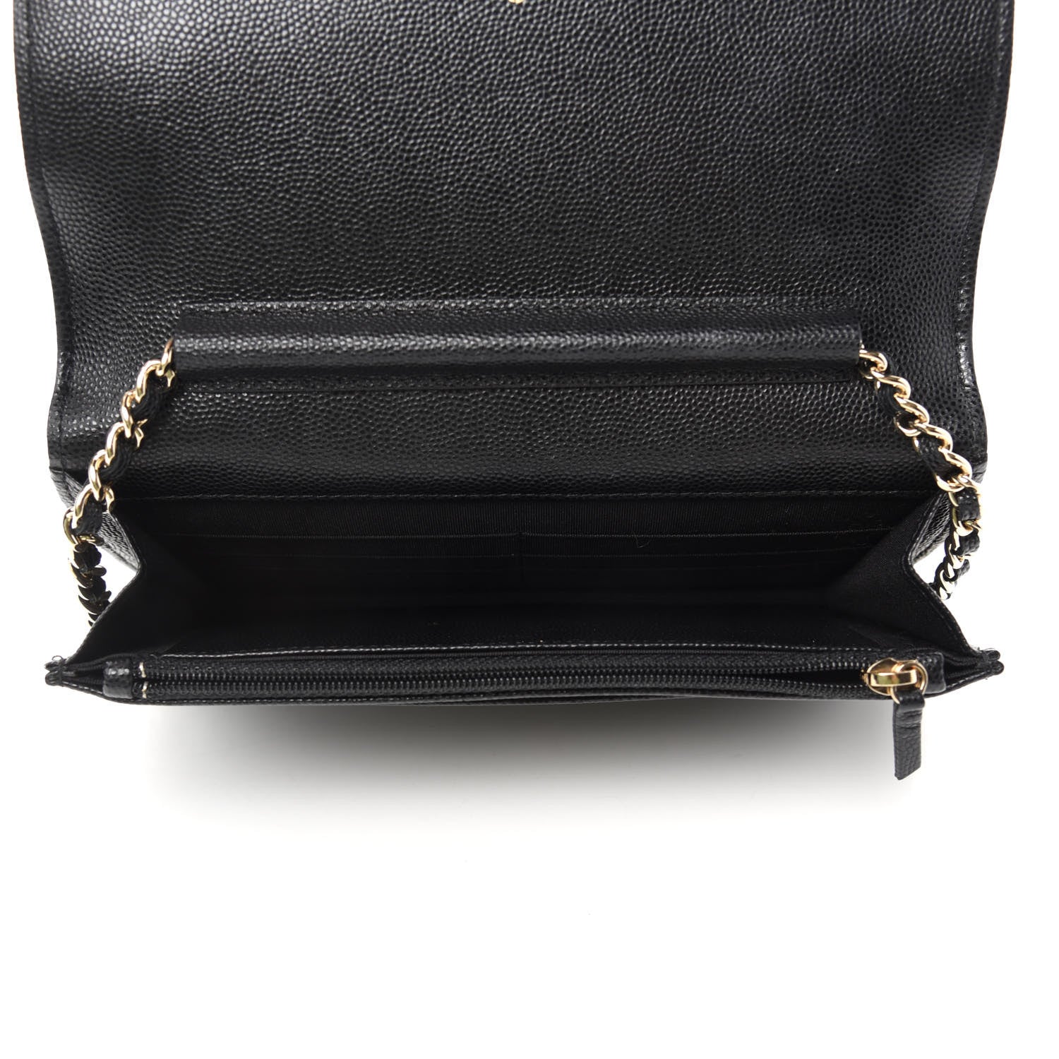 Chanel Caviar Quilted Boy Wallet On Chain WOC Black 5 of 12