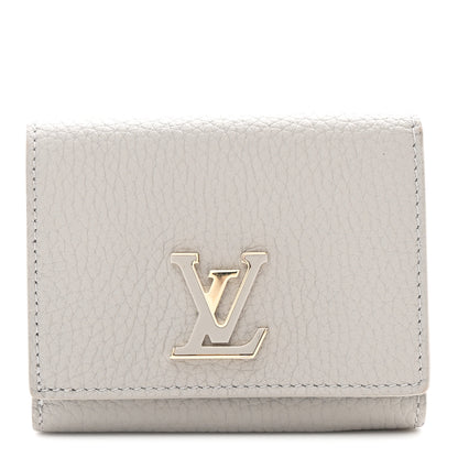 Louis Vuitton Taurillon Capucines Tiny Wallet Flint Grey 1 of 7