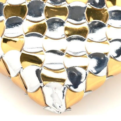 Bottega Veneta Metallic Lambskin Intrecciato Mini Hop Silver Gold 9 of 9