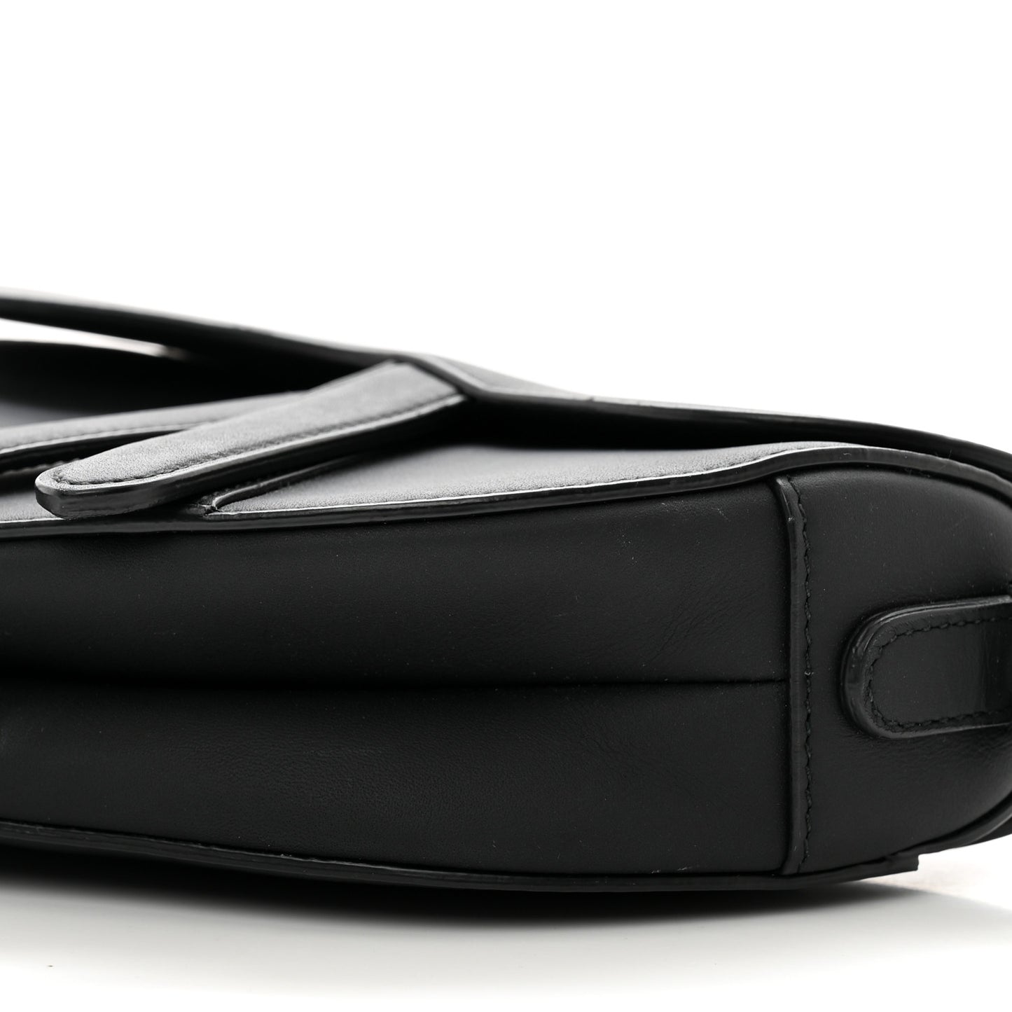 Ultra Matte Calfskin Mini Saddle Bag Black