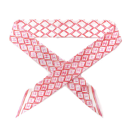 Chanel Silk CC Slim Bandeau Scarf Red 1 of 4