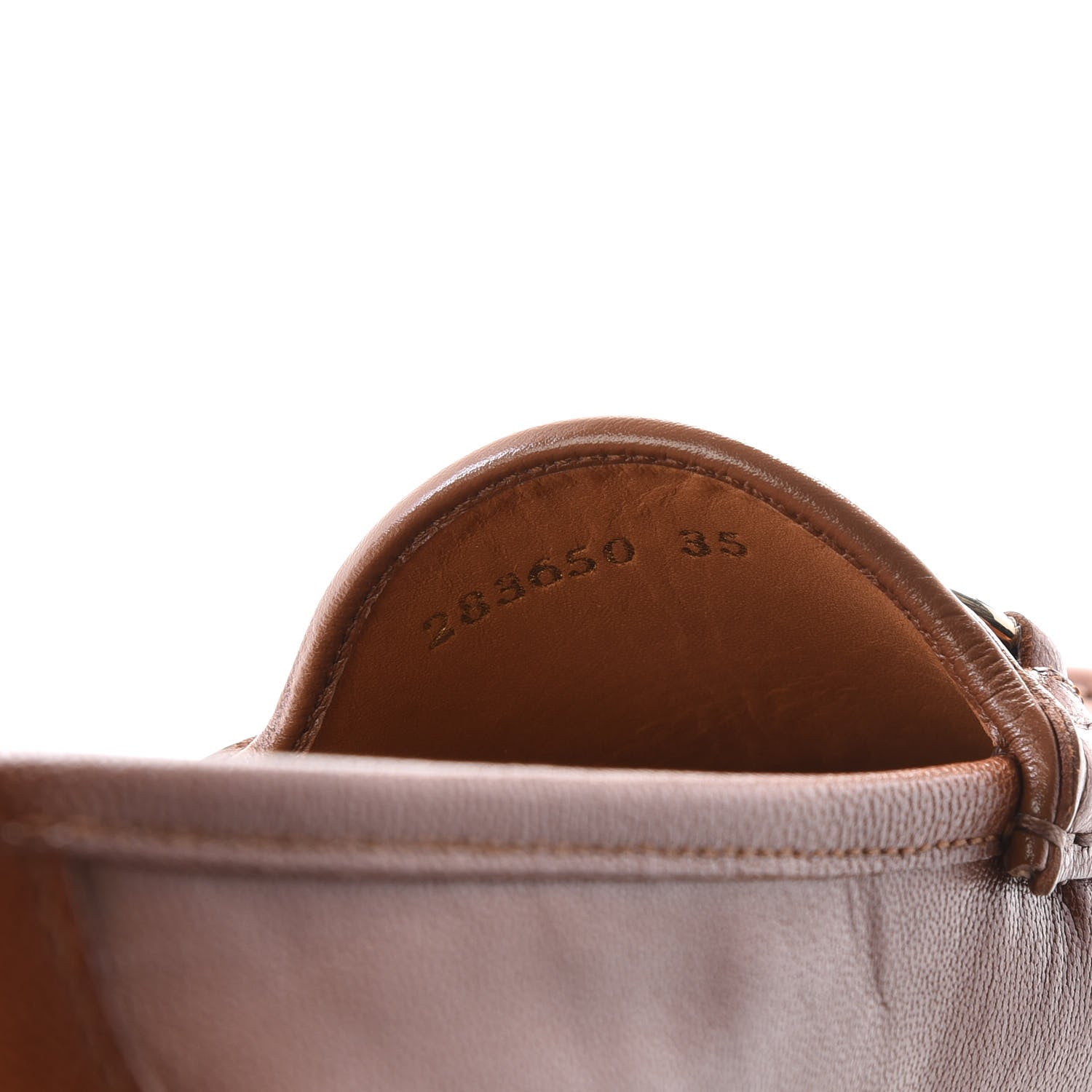 Gucci Goatskin Womens 1953 Horsebit Loafers 35 Cuir 8 of 9