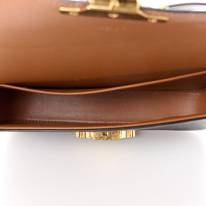 Celine Canvas Calfskin Triomphe Shoulder Bag Tan 5 of 15