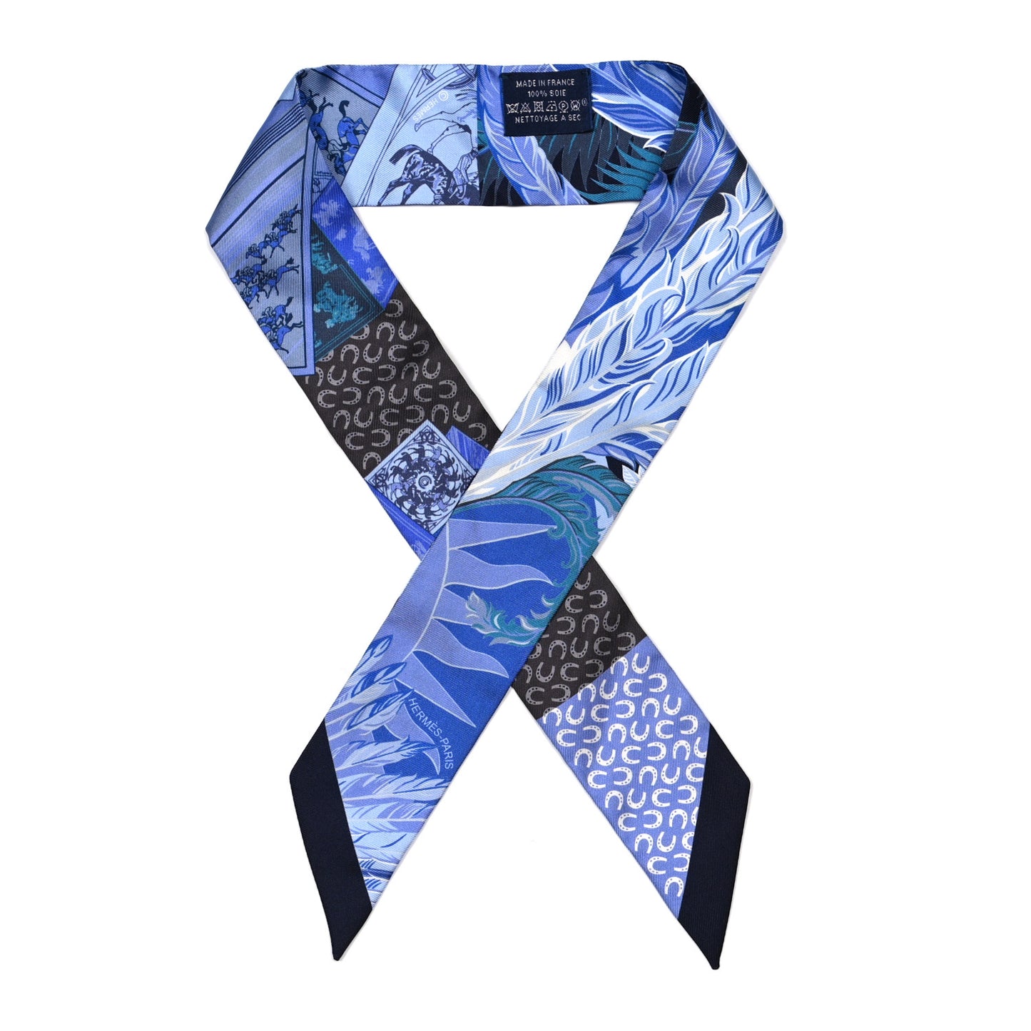 Silk Cheval Phoenix Twilly Marine Ciel Cobalt