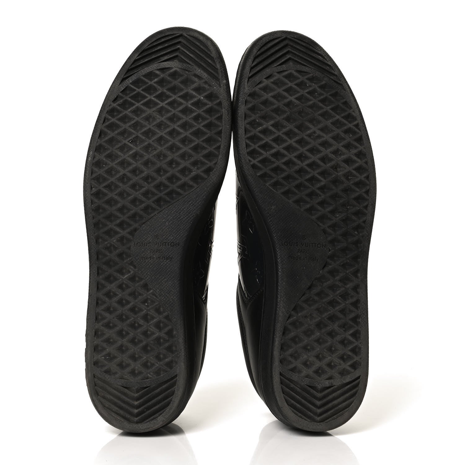 Louis Vuitton PVC Calfskin Monogram Mens Sneakers 9.5 Black 7 of 11