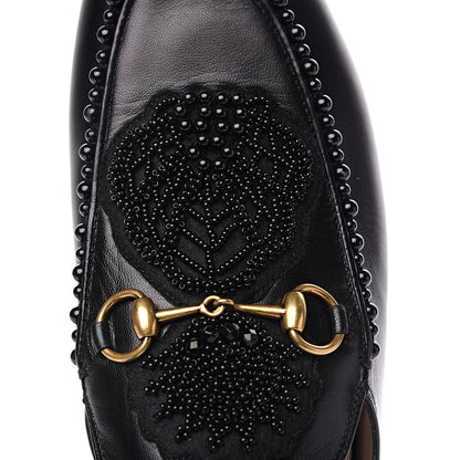 Gucci Malaga Kid Bead Embellished Womens Princetown Slippers 40 Black 7 of 10