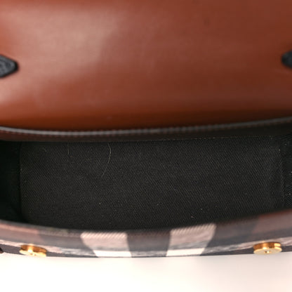Burberry E-canvas Check Dorset Crossbody Dark Birch Brown 5 of 8