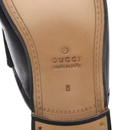 Gucci Goatskin Mens Horsebit Slippers 8 Black 8 of 9