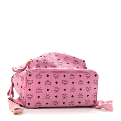 MCM Visetos Studded Medium Dual Stark Backpack Pink 4 of 13